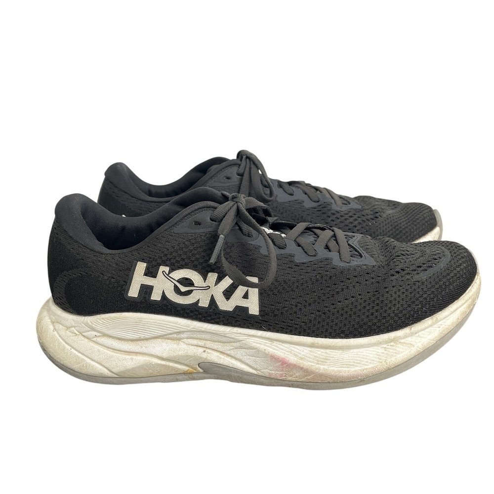 Hoka Rincon 4 Womens 8.5 Running Shoes Black White 1155131 BWHT Sneakers